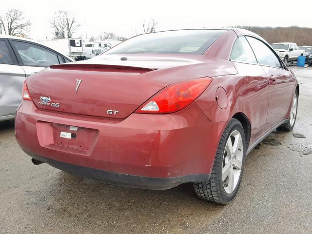 1G2ZH36N784274289 - 2008 PONTIAC G6 GT RED photo 4