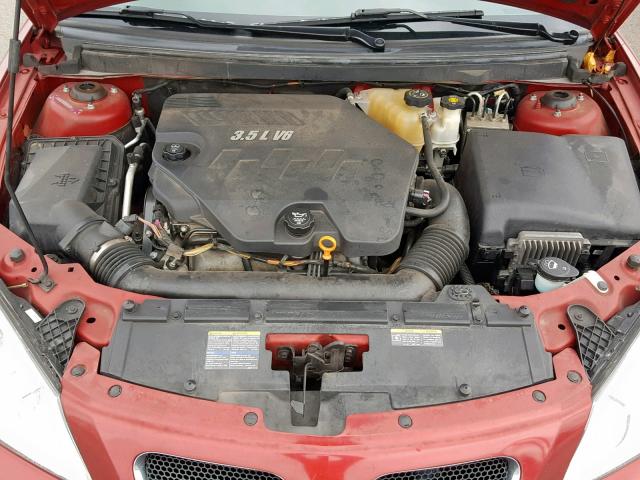 1G2ZH36N784274289 - 2008 PONTIAC G6 GT RED photo 7