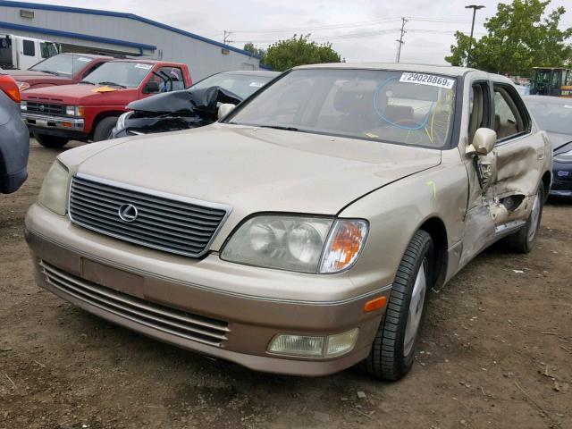 JT8BH28F3X0154104 - 1999 LEXUS LS 400 GOLD photo 2