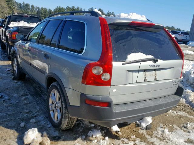 YV1CM91H641046775 - 2004 VOLVO XC90 T6 SILVER photo 3