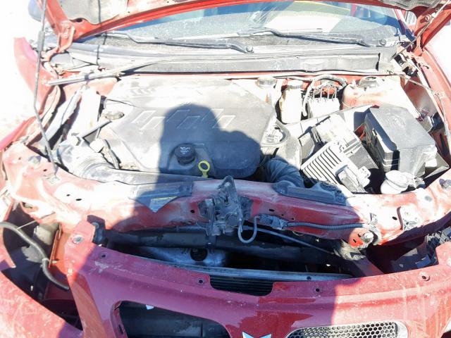 1G2ZH57N474165717 - 2007 PONTIAC G6 GT RED photo 7