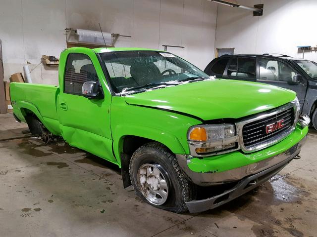 1GTEK14T9YZ200196 - 2000 GMC NEW SIERRA GREEN photo 1