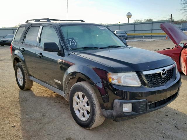 4F2CZ06138KM00122 - 2008 MAZDA TRIBUTE S BLACK photo 1