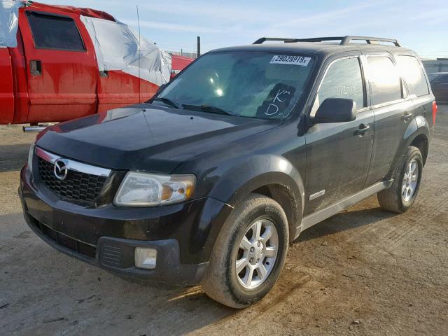 4F2CZ06138KM00122 - 2008 MAZDA TRIBUTE S BLACK photo 2