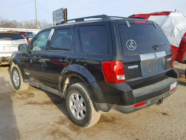 4F2CZ06138KM00122 - 2008 MAZDA TRIBUTE S BLACK photo 3