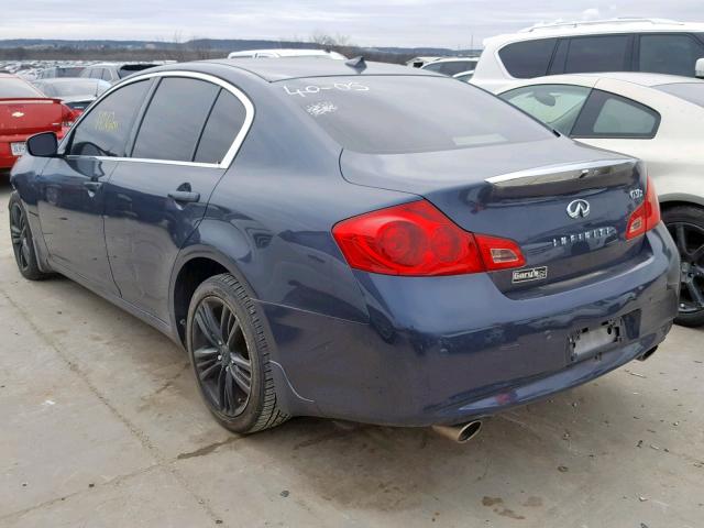 JN1CV6AR9DM760220 - 2013 INFINITI G37 GRAY photo 3