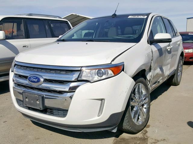 2FMDK3JCXDBB79041 - 2013 FORD EDGE SEL WHITE photo 2