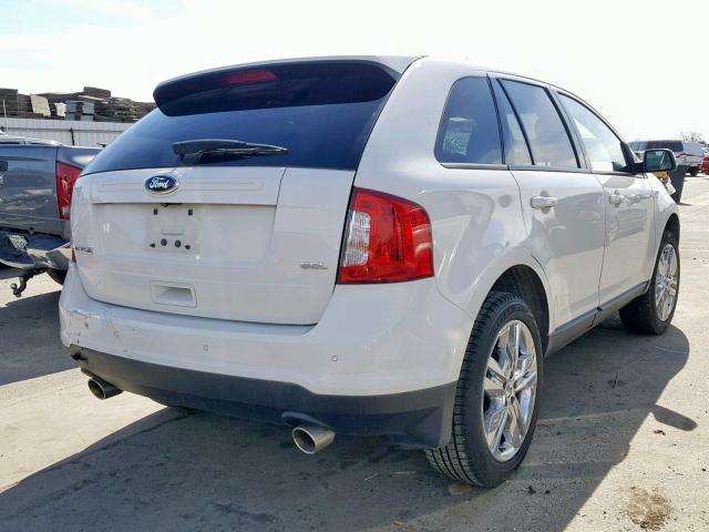 2FMDK3JCXDBB79041 - 2013 FORD EDGE SEL WHITE photo 4