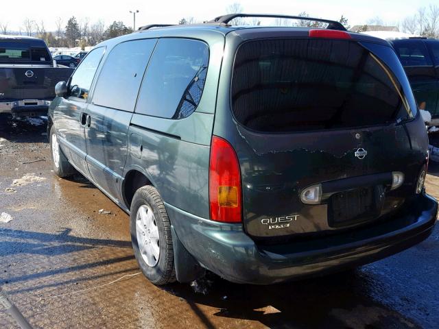 4N2XN11T1XD840948 - 1999 NISSAN QUEST SE GREEN photo 3