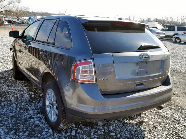 2FMDK4JC0ABB59723 - 2010 FORD EDGE SEL GRAY photo 3