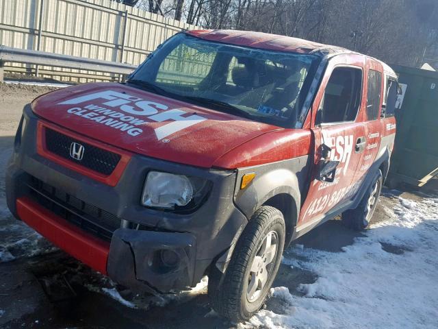 5J6YH28533L044403 - 2003 HONDA ELEMENT EX RED photo 2