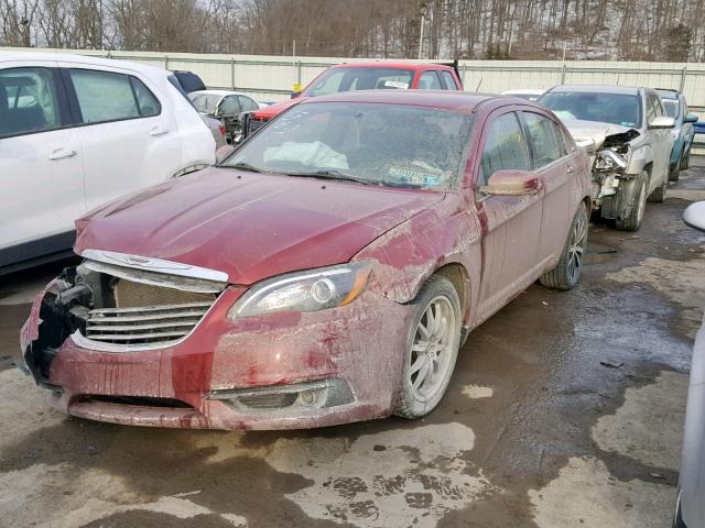 1C3CCBBB1EN186127 - 2014 CHRYSLER 200 TOURIN RED photo 2