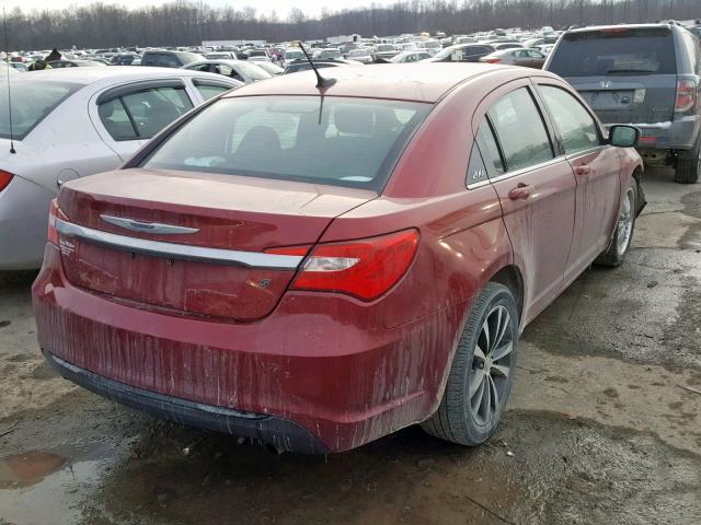 1C3CCBBB1EN186127 - 2014 CHRYSLER 200 TOURIN RED photo 4