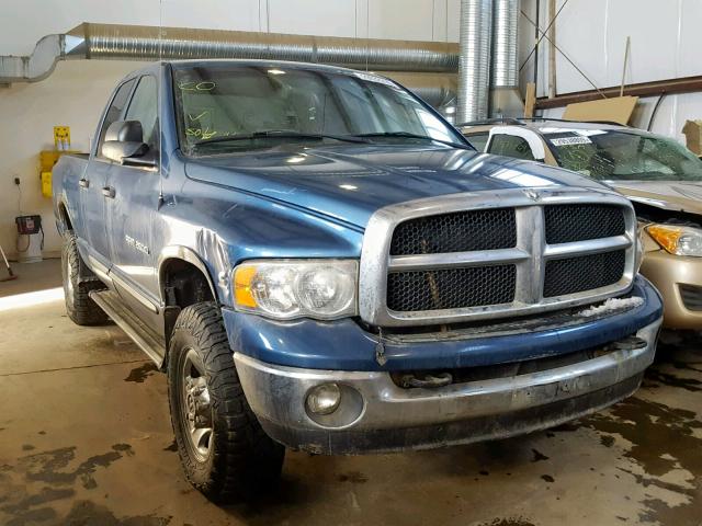 1D7KU28C43J578906 - 2003 DODGE RAM 2500 S BLUE photo 1