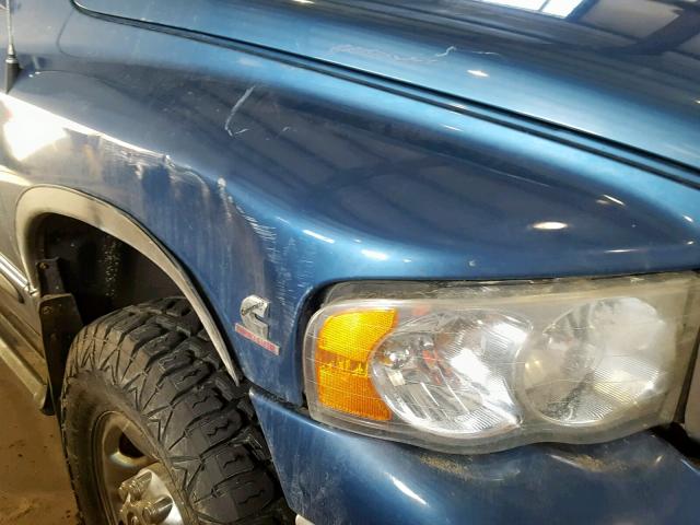 1D7KU28C43J578906 - 2003 DODGE RAM 2500 S BLUE photo 10