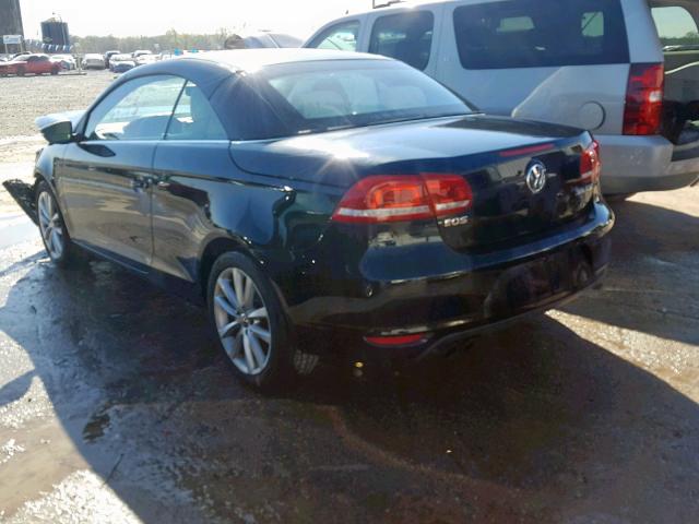 WVWBW7AHXCV014435 - 2012 VOLKSWAGEN EOS KOMFOR BLACK photo 3