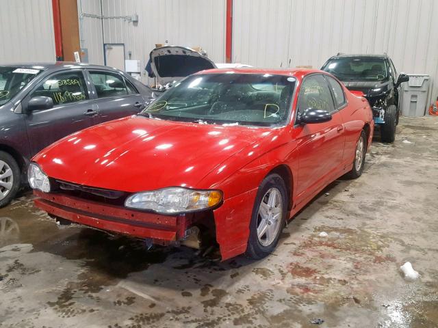 2G1WX12K259275708 - 2005 CHEVROLET MONTE CARL RED photo 2