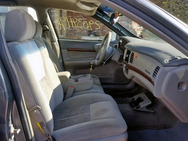 2G1WF52E159288860 - 2005 CHEVROLET IMPALA GRAY photo 5