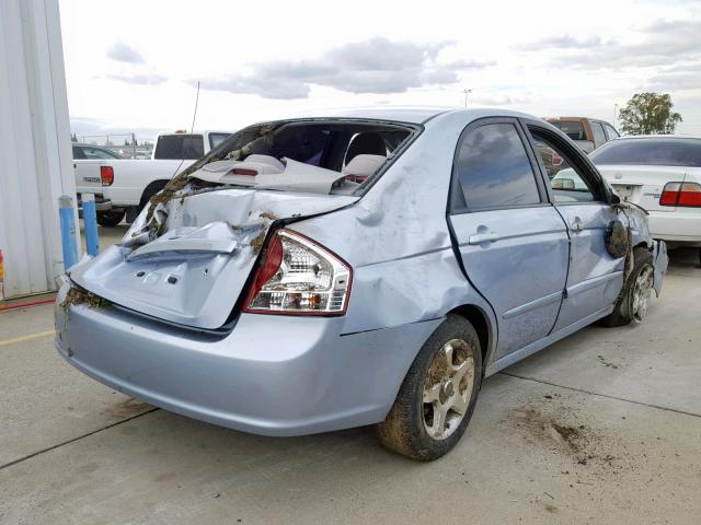 KNAFE122685574677 - 2008 KIA SPECTRA EX BLUE photo 4