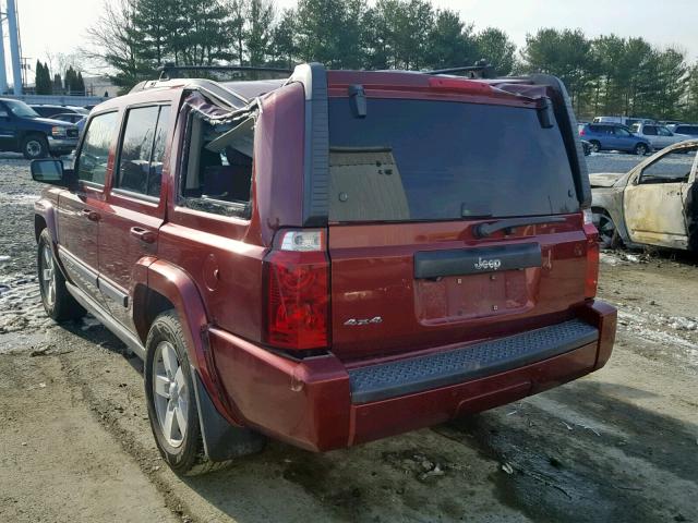1J8HG48K68C181930 - 2008 JEEP COMMANDER წითელი ფოტო 3