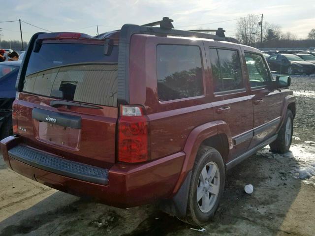 1J8HG48K68C181930 - 2008 JEEP COMMANDER წითელი ფოტო 4