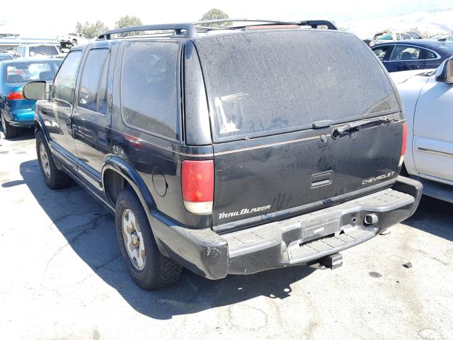 1GNDT13W2X2184491 - 1999 CHEVROLET BLAZER BLACK photo 3