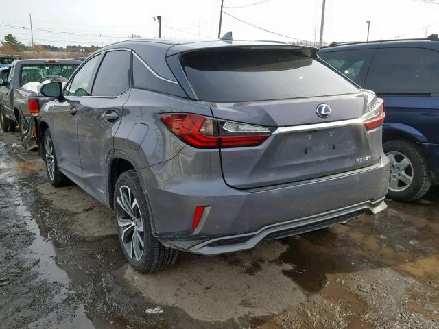 2T2BGMCA9JC021674 - 2018 LEXUS RX 450H GRAY photo 3