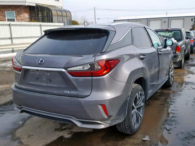 2T2BGMCA9JC021674 - 2018 LEXUS RX 450H GRAY photo 4