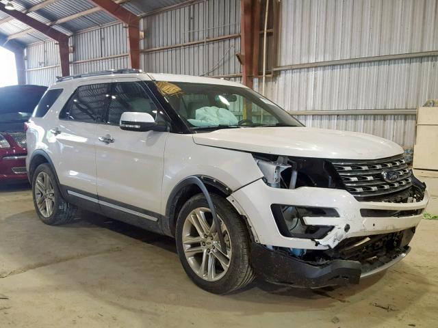 1FM5K7F84HGE27184 - 2017 FORD EXPLORER L WHITE photo 1