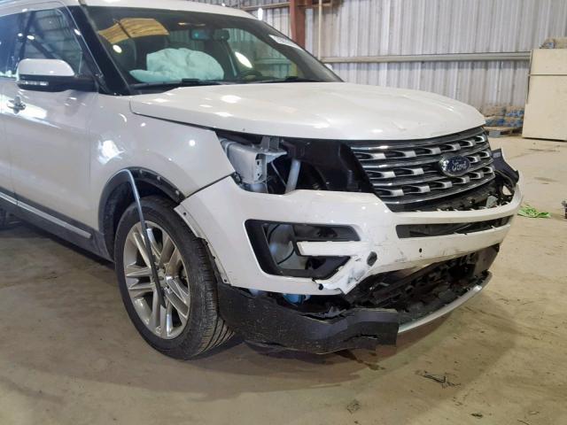 1FM5K7F84HGE27184 - 2017 FORD EXPLORER L WHITE photo 9