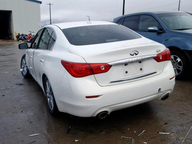 JN1BV7AP5EM684822 - 2014 INFINITI Q50 BASE WHITE photo 3