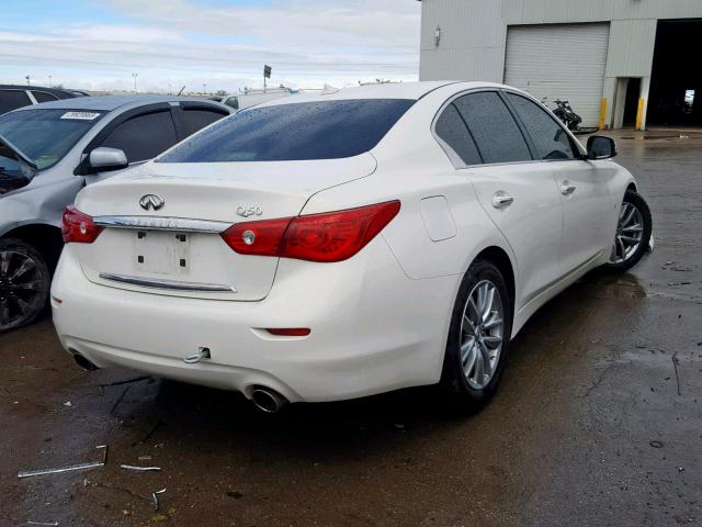 JN1BV7AP5EM684822 - 2014 INFINITI Q50 BASE WHITE photo 4