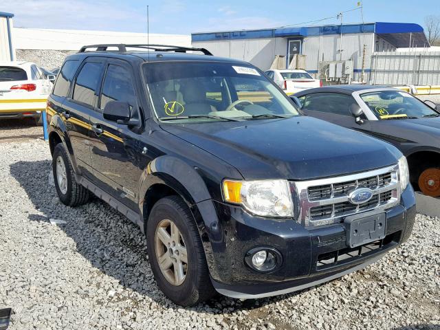 1FMCU49H28KA94444 - 2008 FORD ESCAPE HEV BLACK photo 1