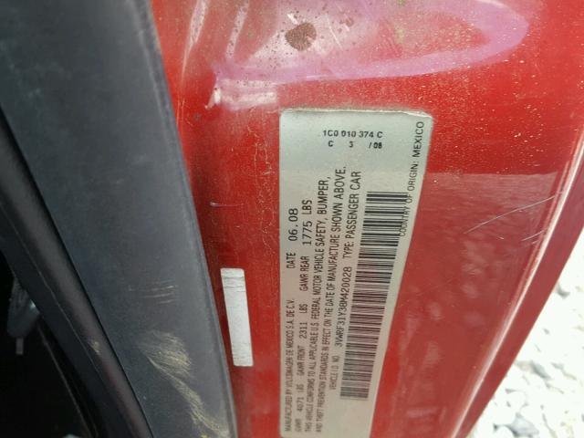 3VWRF31Y38M420028 - 2008 VOLKSWAGEN NEW BEETLE Qırmızı foto 10