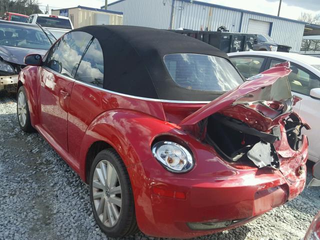 3VWRF31Y38M420028 - 2008 VOLKSWAGEN NEW BEETLE Qırmızı foto 3