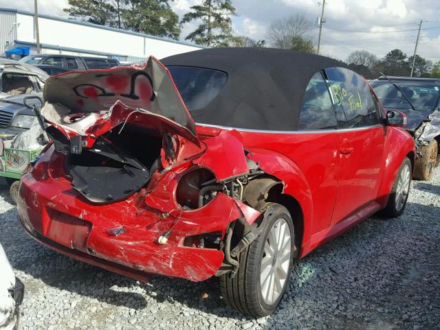 3VWRF31Y38M420028 - 2008 VOLKSWAGEN NEW BEETLE Qırmızı foto 4