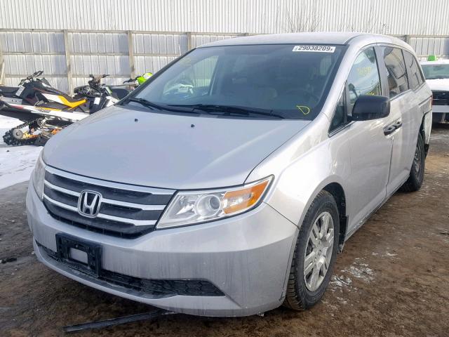 5FNRL5H24CB064534 - 2012 HONDA ODYSSEY LX SILVER photo 2