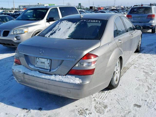 WDDNF84X28A184203 - 2008 MERCEDES-BENZ S 450 4MAT BEIGE photo 4