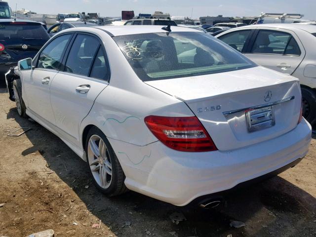 WDDGF4HB1DR268654 - 2013 MERCEDES-BENZ C 250 WHITE photo 3