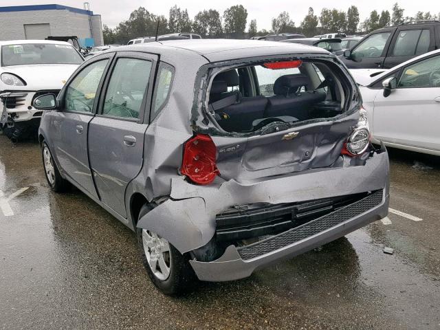 KL1TD6DE1AB109509 - 2010 CHEVROLET AVEO LS GRAY photo 3