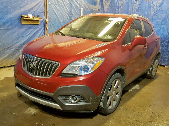 KL4CJCSB9DB103643 - 2013 BUICK ENCORE RED photo 2