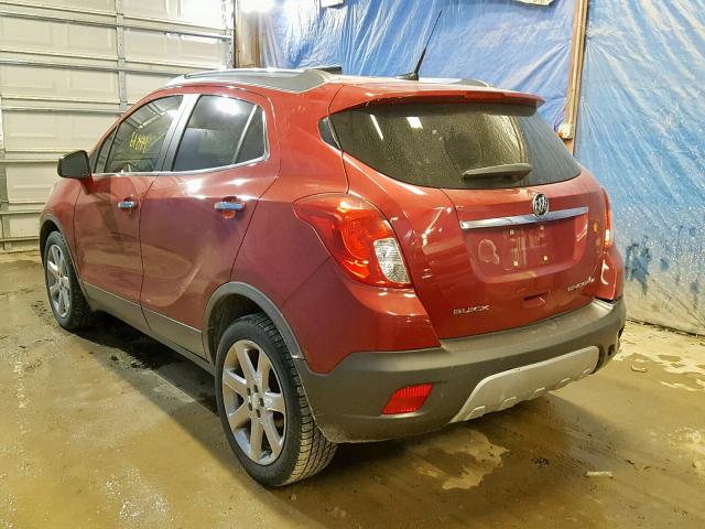 KL4CJCSB9DB103643 - 2013 BUICK ENCORE RED photo 3