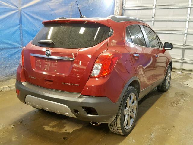 KL4CJCSB9DB103643 - 2013 BUICK ENCORE RED photo 4