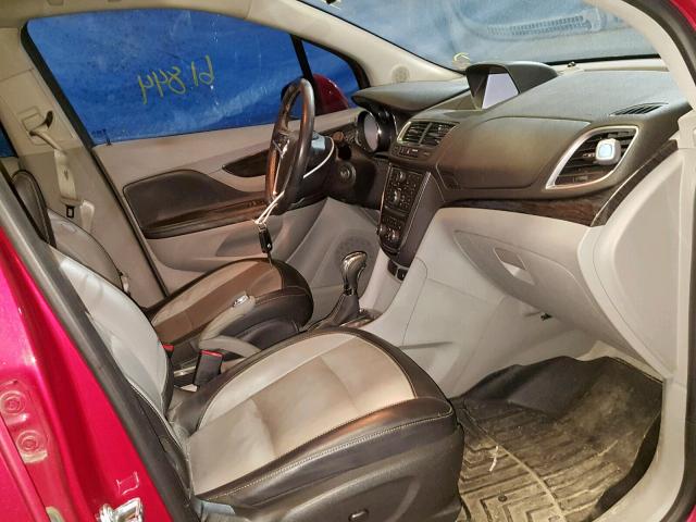 KL4CJCSB9DB103643 - 2013 BUICK ENCORE RED photo 5