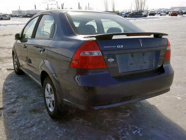 3G2TX55E59L123632 - 2009 PONTIAC G3 WAVE SE BLUE photo 3