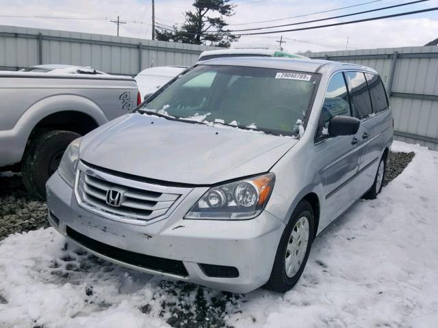 5FNRL3H29AB053403 - 2010 HONDA ODYSSEY LX SILVER photo 2