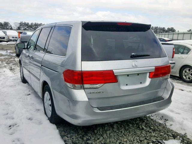 5FNRL3H29AB053403 - 2010 HONDA ODYSSEY LX SILVER photo 3