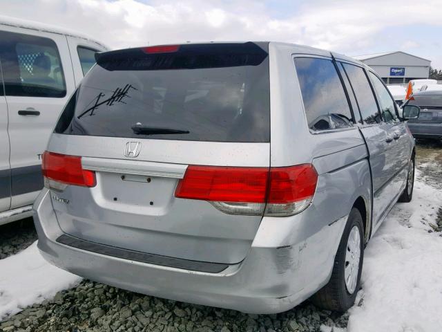 5FNRL3H29AB053403 - 2010 HONDA ODYSSEY LX SILVER photo 4