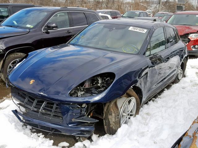 WP1AA2A5XHLB03037 - 2017 PORSCHE MACAN BLUE photo 2