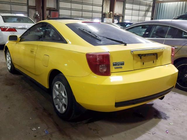 JTDDR32T340170665 - 2004 TOYOTA CELICA GT YELLOW photo 3